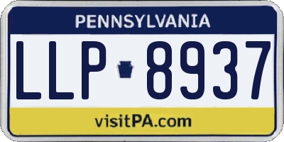 PA license plate LLP8937