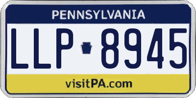 PA license plate LLP8945