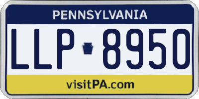 PA license plate LLP8950