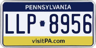 PA license plate LLP8956