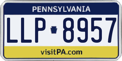 PA license plate LLP8957