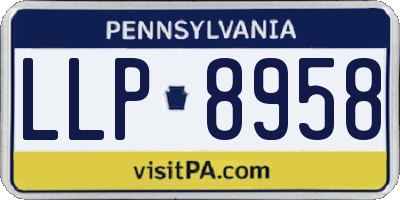 PA license plate LLP8958
