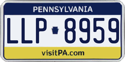 PA license plate LLP8959
