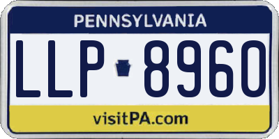 PA license plate LLP8960