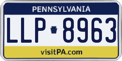 PA license plate LLP8963