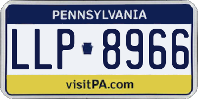 PA license plate LLP8966