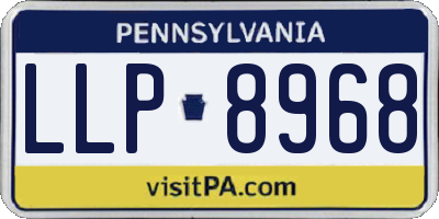 PA license plate LLP8968