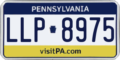 PA license plate LLP8975