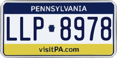 PA license plate LLP8978