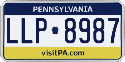 PA license plate LLP8987