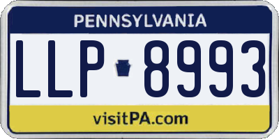 PA license plate LLP8993