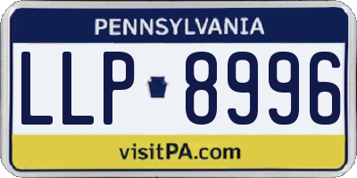 PA license plate LLP8996
