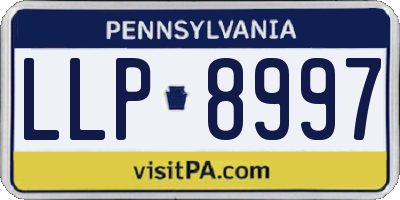 PA license plate LLP8997