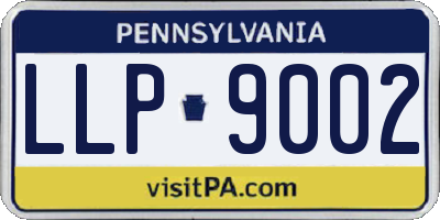 PA license plate LLP9002