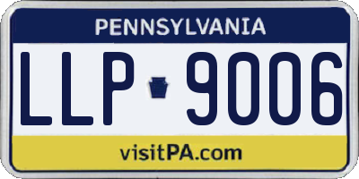 PA license plate LLP9006