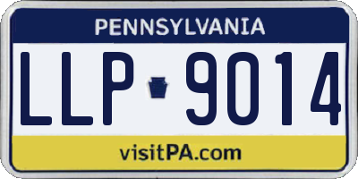 PA license plate LLP9014