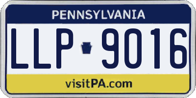 PA license plate LLP9016