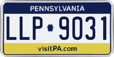 PA license plate LLP9031
