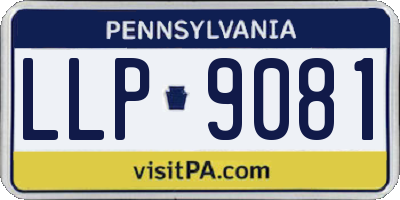 PA license plate LLP9081