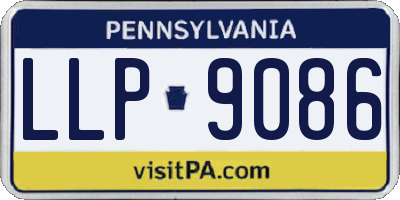 PA license plate LLP9086