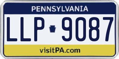 PA license plate LLP9087