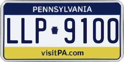 PA license plate LLP9100