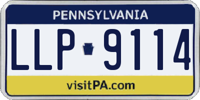 PA license plate LLP9114