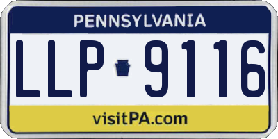 PA license plate LLP9116