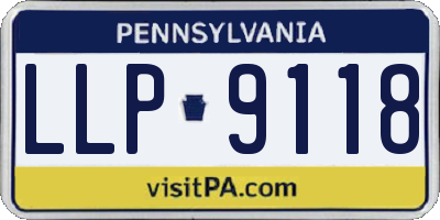 PA license plate LLP9118