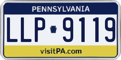 PA license plate LLP9119
