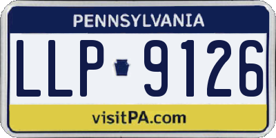 PA license plate LLP9126