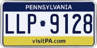 PA license plate LLP9128