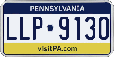 PA license plate LLP9130