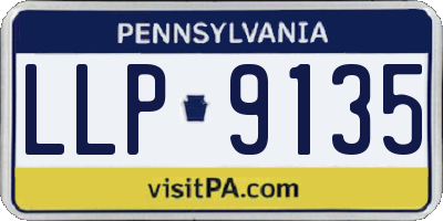 PA license plate LLP9135