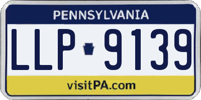 PA license plate LLP9139