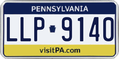 PA license plate LLP9140