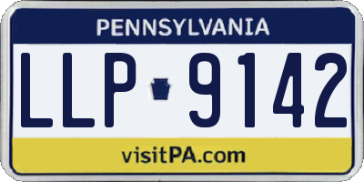 PA license plate LLP9142