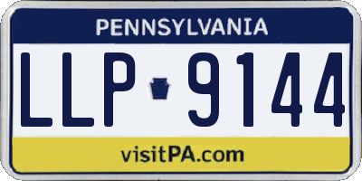 PA license plate LLP9144