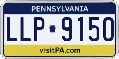 PA license plate LLP9150