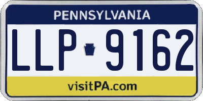 PA license plate LLP9162