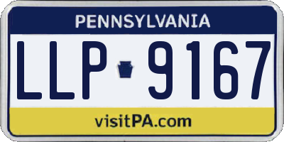 PA license plate LLP9167