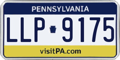 PA license plate LLP9175