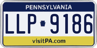 PA license plate LLP9186