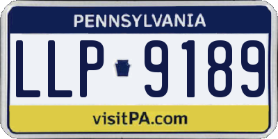 PA license plate LLP9189