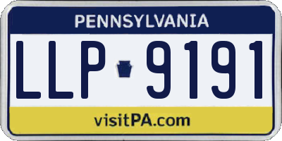 PA license plate LLP9191