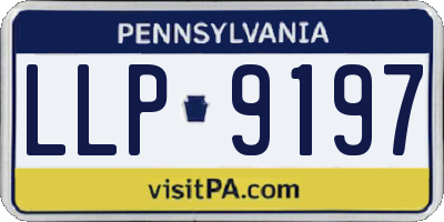 PA license plate LLP9197