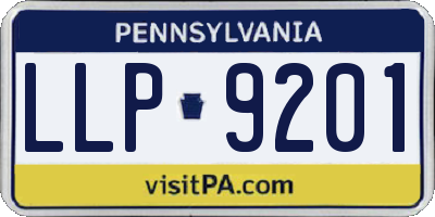 PA license plate LLP9201