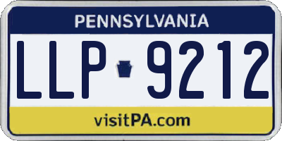 PA license plate LLP9212