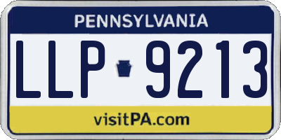 PA license plate LLP9213