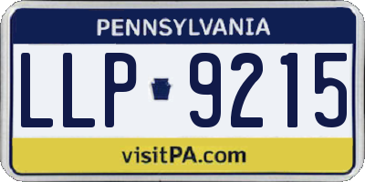 PA license plate LLP9215